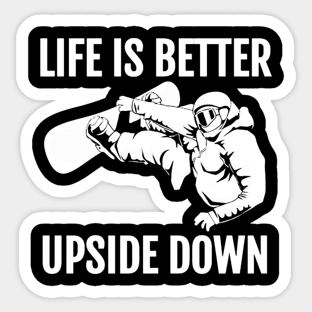 life is better upside down Sticker by bakubakoh